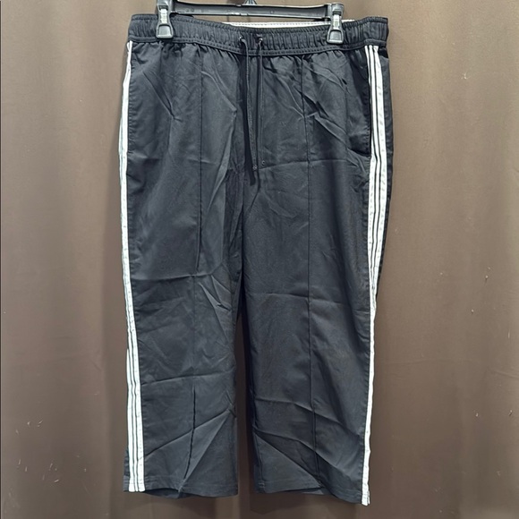 SJB Active Black Track Capri with White Stripes, Retro, Size L - Picture 1 of 9
